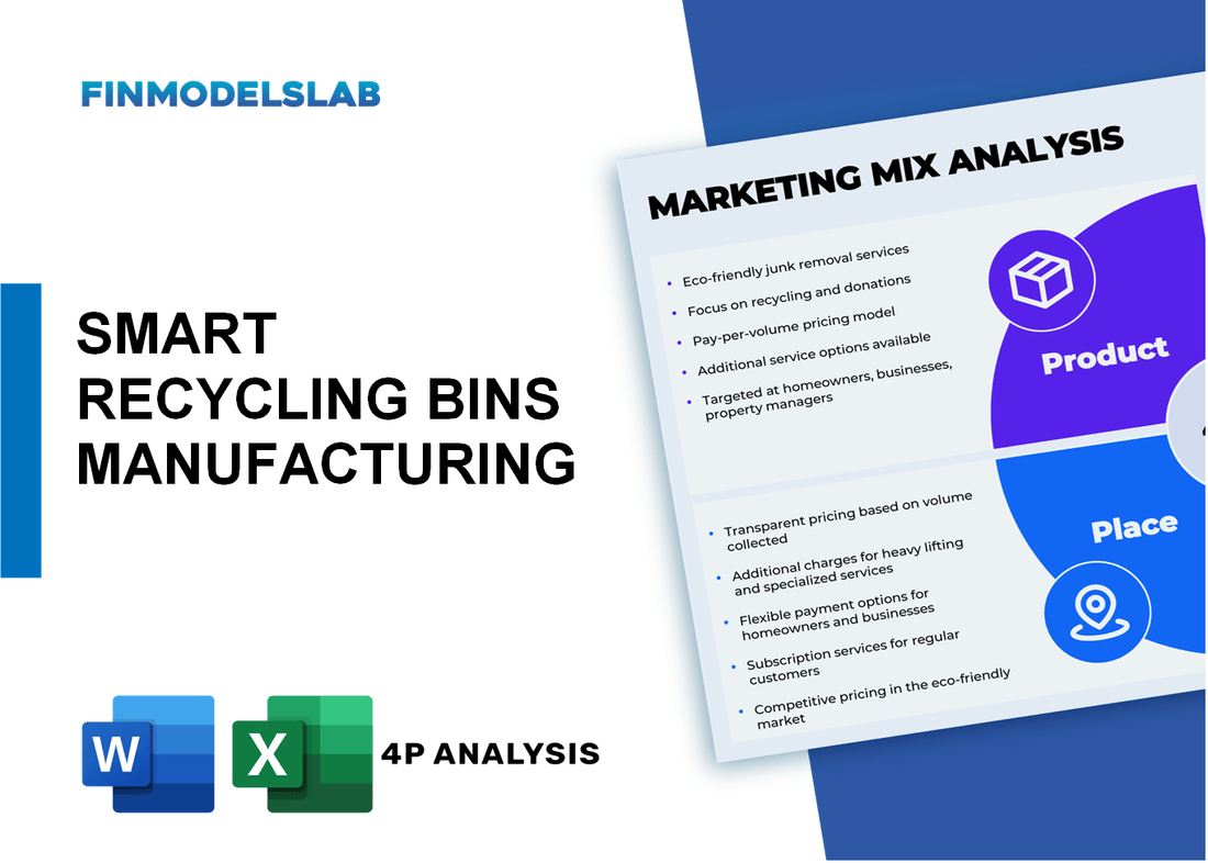 Smart Recycling Bins Manufacturing Marketing Mix Template