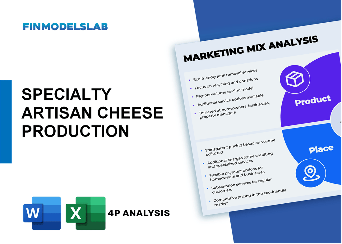 Specialty Artisan Cheese Production Marketing Mix Template